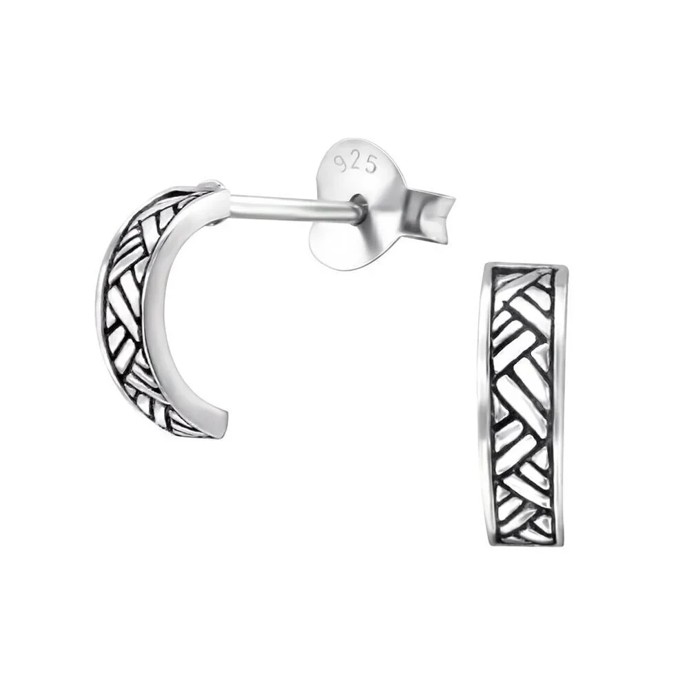 Chic Sterling Silver Tiny Huggie Hoops - Delicate Half Hoop Earrings
